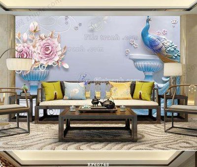 Download file gốc File tranh hiện đại pha lê gương KF60748 (in lụa) tranh 3D