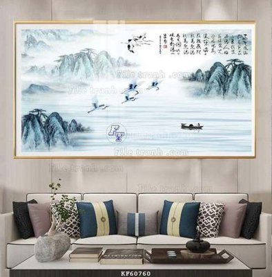 File tranh PSD File tranh hiện đại pha lê gương KF60760 chất lượng cao