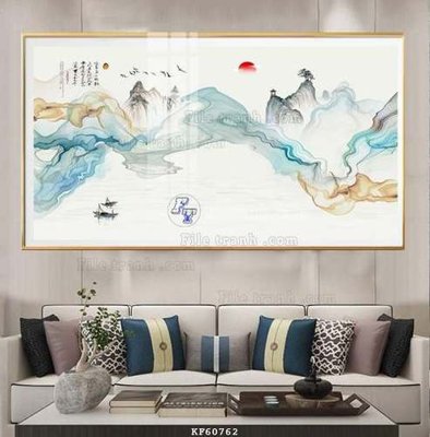 File tranh File tranh hiện đại pha lê gương KF60762 (bản gốc) treo phòng ăn