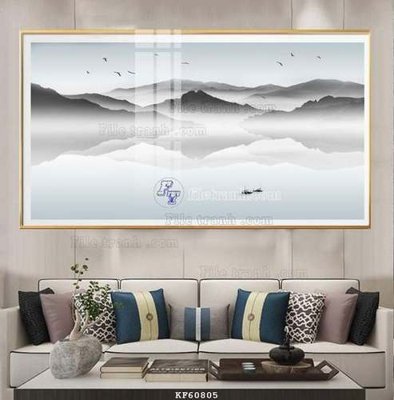 File tranh in trần File tranh hiện đại pha lê gương KF60805 (ảnh gốc siêu nét)