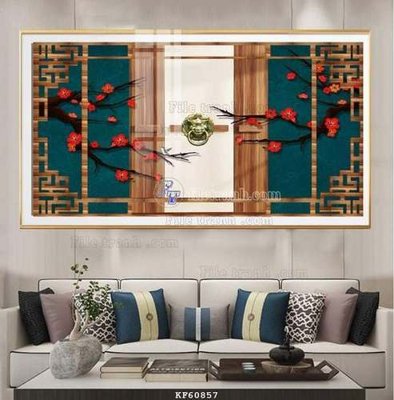 File tranh File tranh hiện đại pha lê gương KF60857 (ảnh gốc) in trần nhà