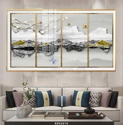 File PSD File tranh hiện đại pha lê gương KF60870 (bản gốc) đã tách nền