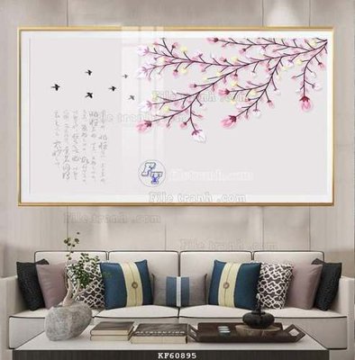 File in ấn File tranh hiện đại pha lê gương KF60895 (bản gốc) cao cấp