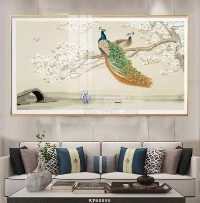 File tranh File tranh hiện đại pha lê gương KF60898 (bản gốc) treo quán cafe