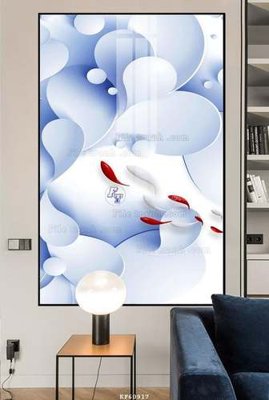 File in lụa File tranh hiện đại pha lê gương KF60917 (hoa văn) File tranh hiện đại pha lê gương KF60917