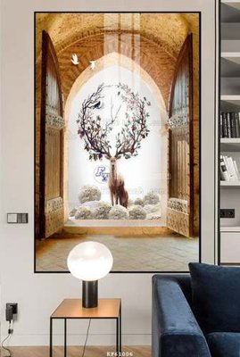 File gốc File tranh hiện đại pha lê gương KF61006 cho in ấn và thiết kế