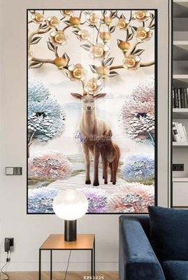 File in trần File tranh hiện đại pha lê gương KF61025 (bản gốc) 5D