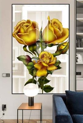 Download file File tranh hiện đại pha lê gương KF61059 (gốc) in mica đèn LED