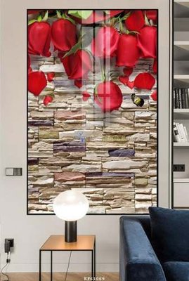 File gốc File tranh hiện đại pha lê gương KF61069 (in lụa) tranh thuận buồm