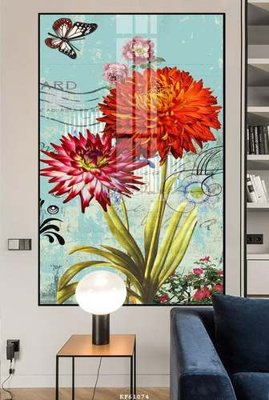 File tranh File tranh hiện đại pha lê gương KF61074 (gốc) chủ đề thiên nhiên