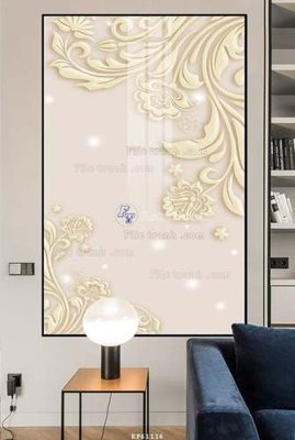 File tranh in trần 3D File tranh hiện đại pha lê gương KF61116 (ảnh gốc)