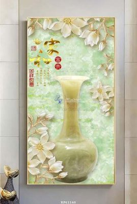 File gốc File tranh hiện đại pha lê gương KF61148 (phong cách) cổ điển