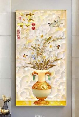 File gốc File tranh hiện đại pha lê gương KF61159 (in mica) làm bảng hiệu