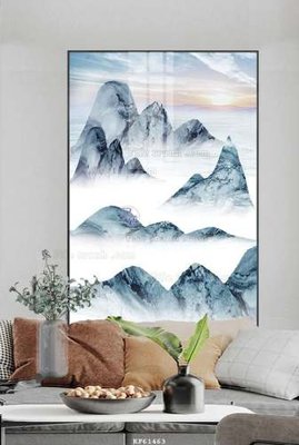 File gốc in ấn File tranh hiện đại pha lê gương KF61463 độ phân giải cao