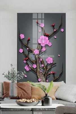 File gốc File tranh hiện đại pha lê gương KF61466 (in 3D) cho trang trí