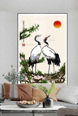 File in trần File tranh hiện đại pha lê gương KF61491 (file gốc) hoa văn 3D