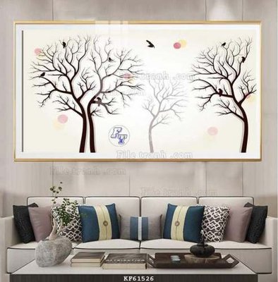 File in ấn File tranh hiện đại pha lê gương KF61526 (bản gốc) sắc nét