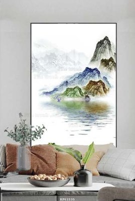 File tranh gốc in trần nhà File tranh hiện đại pha lê gương KF61535 3D