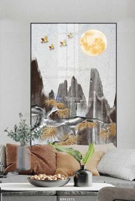 File in lụa File tranh hiện đại pha lê gương KF61571 (tân cổ điển) File tranh hiện đại pha lê gương KF61571