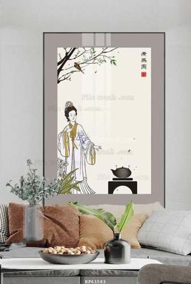 File tranh File tranh hiện đại pha lê gương KF61583 (ảnh gốc) in trần xuyên sáng