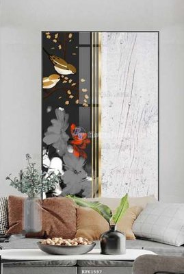 File gốc in mica File tranh hiện đại pha lê gương KF61597 chất lượng