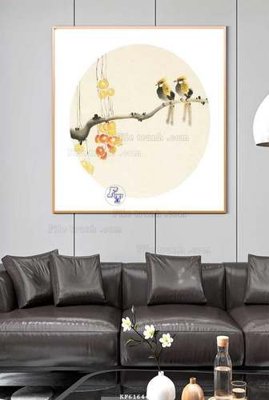 File gốc File tranh hiện đại pha lê gương KF61644 (in lụa) hoa văn cổ điển