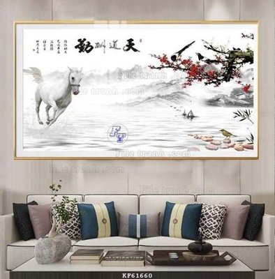 File in trần File tranh hiện đại pha lê gương KF61660 (bản gốc) đại dương