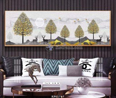 File gốc File tranh hiện đại pha lê gương KF61747 (in lụa) tranh thuận buồm