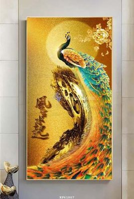 File in trần File tranh hiện đại pha lê gương KF61807 (file gốc) chủ đề vũ trụ