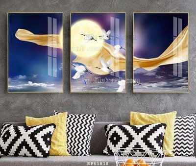 Download file tranh File tranh hiện đại pha lê gương KF61818 (file gốc PSD)