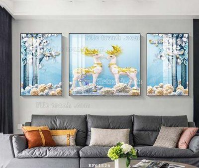 Tệp tin gốc File tranh hiện đại pha lê gương KF61824 (dùng cho in ấn) chuyên nghiệp