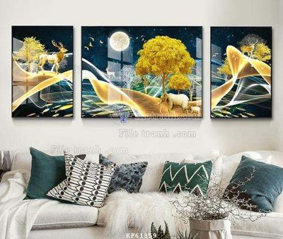 Tải file gốc File tranh hiện đại pha lê gương KF61859 (bản PSD) đầy đủ layer