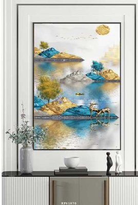 Tải file File tranh hiện đại pha lê gương KF61870 (gốc) làm tranh treo tường
