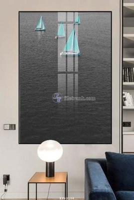 File gốc in ấn File tranh hiện đại pha lê gương KF62188 độ phân giải cao