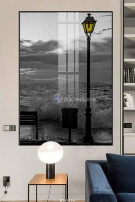 File in trần File tranh hiện đại pha lê gương KF62299 (bản gốc) phong cảnh