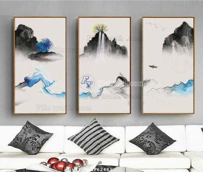 Ảnh gốc File tranh hiện đại pha lê gương KF62481 (siêu chi tiết) để in ấn