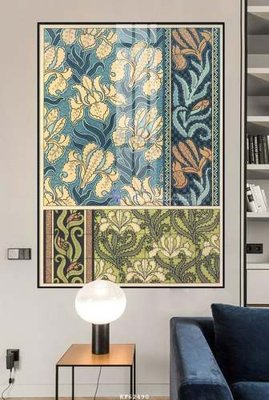 File in trần File tranh hiện đại pha lê gương KF62490 (bản gốc) đại dương