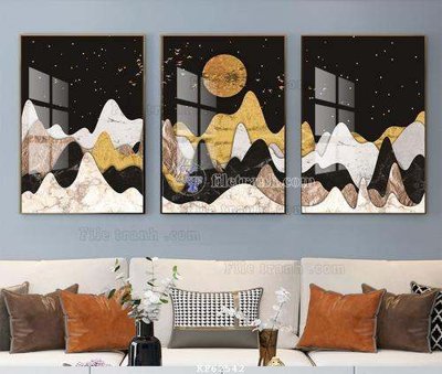 File gốc File tranh hiện đại pha lê gương KF62542 (chủ đề hiện đại) trang trí