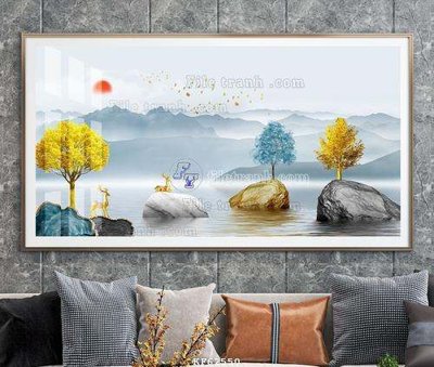 File tranh File tranh hiện đại pha lê gương KF62550 (ảnh gốc) sắc nét hoàn hảo