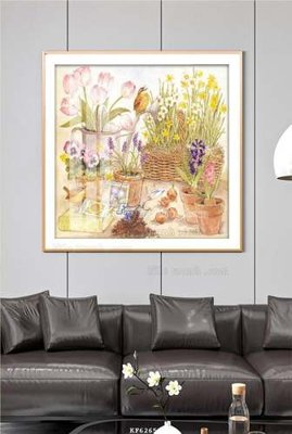 File in trần File tranh hiện đại pha lê gương KF62653 (bản gốc) mây trời