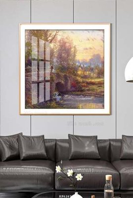 File in trần File tranh hiện đại pha lê gương KF62672 (bản gốc) đại dương