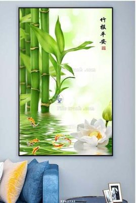 Hình ảnh file gốc File tranh hiện đại pha lê gương KF62733 cho in UV