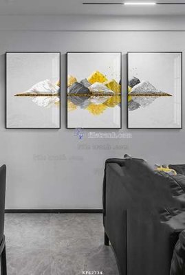 File tranh File tranh hiện đại pha lê gương KF62734 (gốc) in trên kính