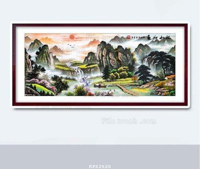 File gốc File tranh hiện đại pha lê gương KF62820 (in mica) trang trí