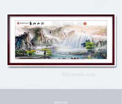 Tải file File tranh hiện đại pha lê gương KF62822 (gốc) chủ đề phong thủy