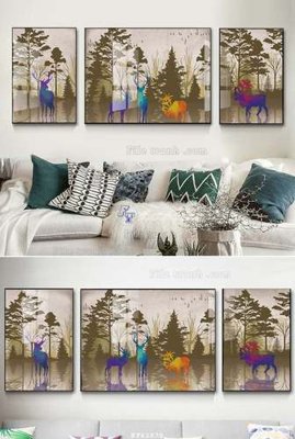 File tranh File tranh hiện đại pha lê gương KF62870 (gốc) chủ đề trừu tượng