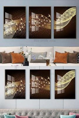 File gốc in tráng gương File tranh hiện đại pha lê gương KF62871 chi tiết