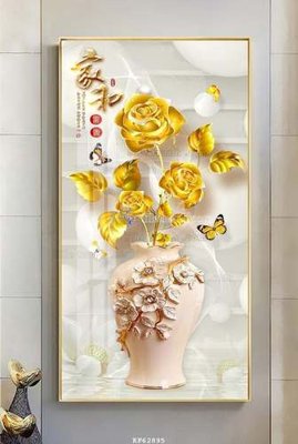 Download file gốc File tranh hiện đại pha lê gương KF62895 (in lụa) tranh 3D