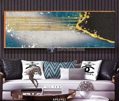 File in trần File tranh hiện đại pha lê gương KF62981 (bản gốc) hoa văn