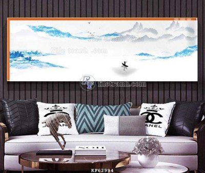 File in trần File tranh hiện đại pha lê gương KF62994 (bản gốc) bầu trời